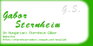 gabor sternheim business card